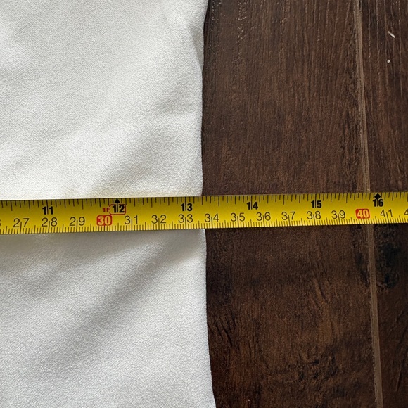 White Strapless Dress with Feather Trim Small - Picture 10 of 12